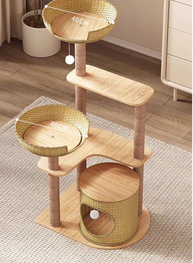 MONOGUE Cat Tree with Sisal Scratching Posts Cat Play House Large Multi Level and Rest Place Tower for Cats - Image 5
