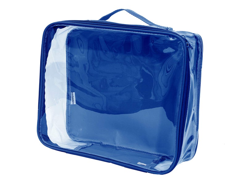 EzPacking Medium Clear Travel Packing Cube/See-Through Clothes Organizer for Carry on & Checked Suitcase, RV or Camping/Transparent Storage Cell/Doll Storage/Game Day Stadium Approved (Black) - Image 1
