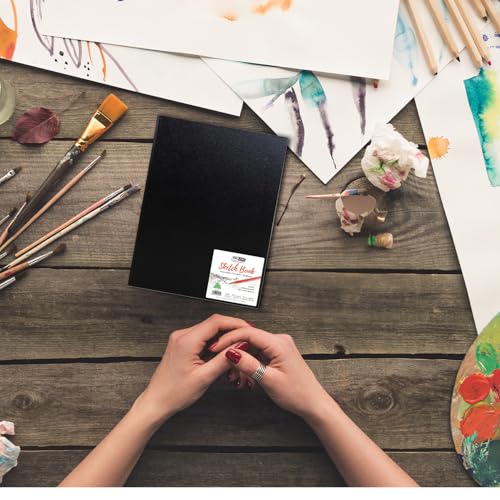 Pro Art Pro-Art Pro Art Hard Bound Sketch Book, 11 by 14-Inch, Black (110 Pages) - Image 3