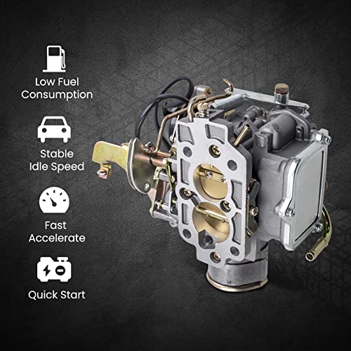 Waverspeed 2 Barrel Carburetor for Nissan Pickup 720 2.4L Z24 Engine 1983-1986,for Nissan Bluebird/Caravan/Atras Truck/Vanette Panel Van 16010-21G61, Automatic Choke - Image 2