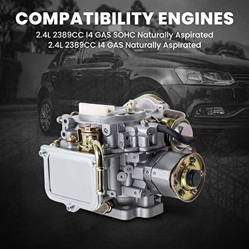 Waverspeed 2 Barrel Carburetor for Nissan Pickup 720 2.4L Z24 Engine 1983-1986,for Nissan Bluebird/Caravan/Atras Truck/Vanette Panel Van 16010-21G61, Automatic Choke - Image 5