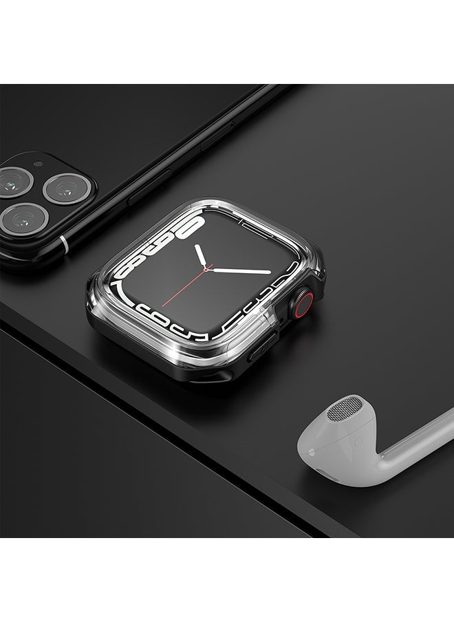 O Ozone - (Pack of 2) Case Compatible with Apple Watch 10 Series 42mm, Anti-Scratch Shockproof TPU Protective Case Full Coverage Bumper Shell Case Cover - Transparent Black and Clear - Image 1