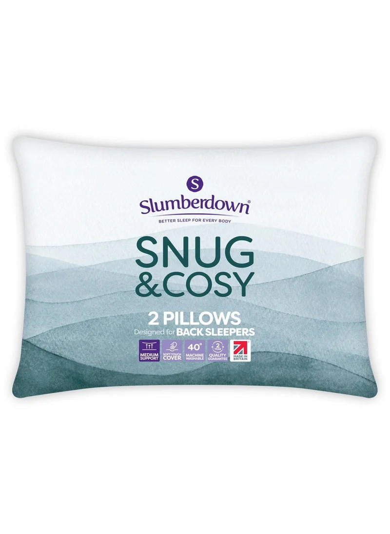 Matalan Slumberdown Snug & Cosy Pillow Pair White