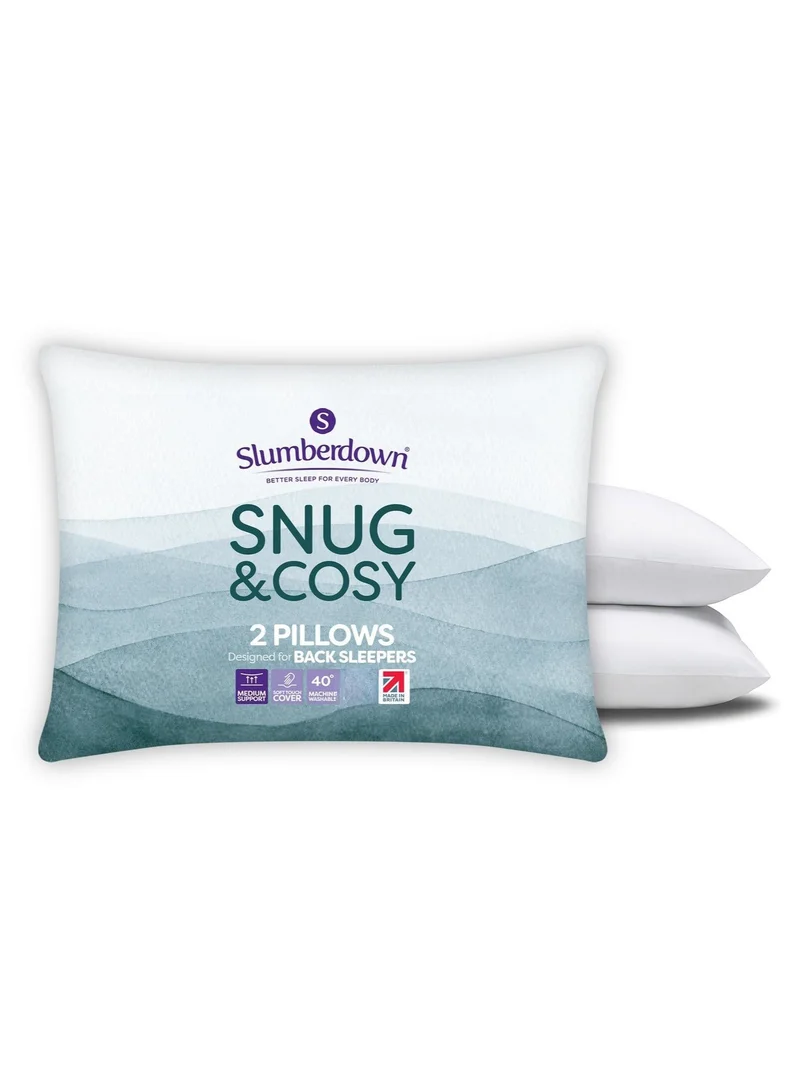 Matalan Slumberdown Snug & Cosy Pillow Pair White