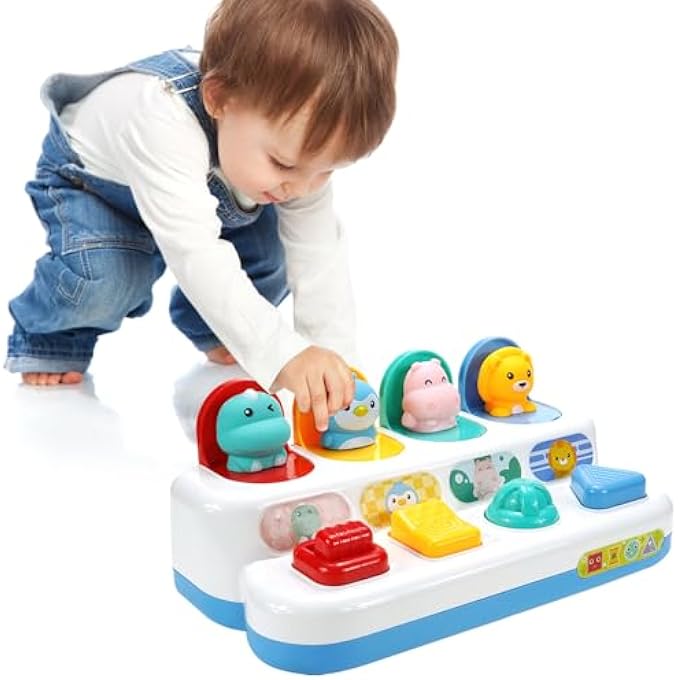 POP UP BABY TOY FROM 12 MONTHS, MONTESSORI TOY FROM 1 YEAR MOTOR SKILLS TOY FROM 6 MONTHS EARLY DEVELOPMENT CAUSE & EFFECT LEARNING TOY BABY EASTER GIFT BOYS GIRLS - Image 2