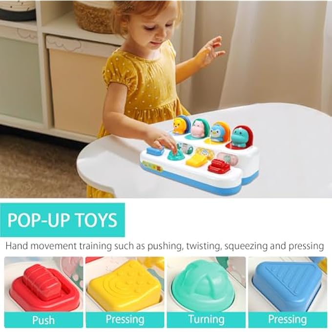 POP UP BABY TOY FROM 12 MONTHS, MONTESSORI TOY FROM 1 YEAR MOTOR SKILLS TOY FROM 6 MONTHS EARLY DEVELOPMENT CAUSE & EFFECT LEARNING TOY BABY EASTER GIFT BOYS GIRLS - Image 3