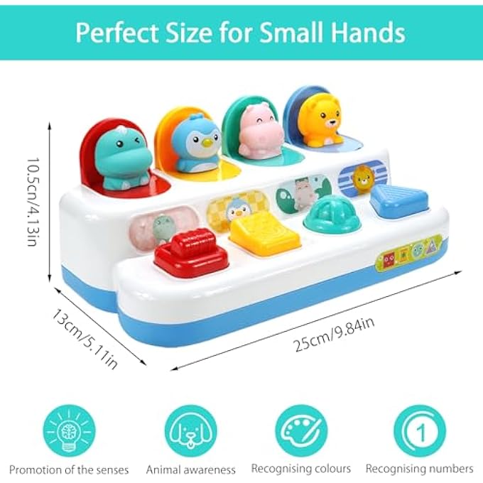 POP UP BABY TOY FROM 12 MONTHS, MONTESSORI TOY FROM 1 YEAR MOTOR SKILLS TOY FROM 6 MONTHS EARLY DEVELOPMENT CAUSE & EFFECT LEARNING TOY BABY EASTER GIFT BOYS GIRLS - Image 4