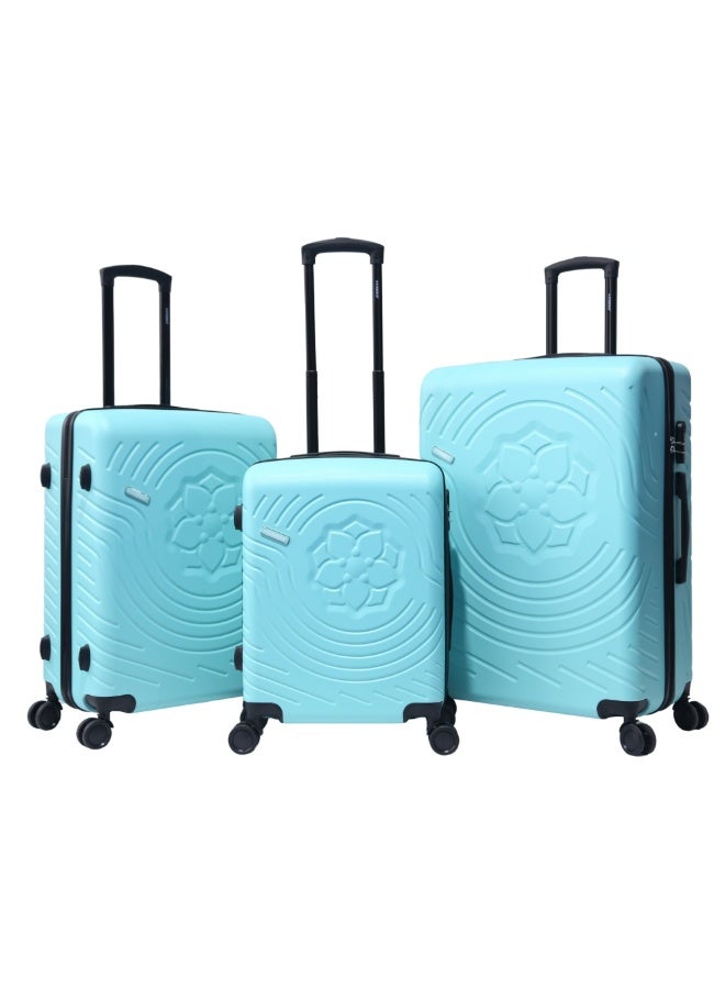 ستارجولد مجموعة أمتعة خفيفة الوزن من 3 قطع مصنوعة من مادة ABS الصلبة مع عجلات دوارة 360 درجة وقفل رقمي ومقبض من سبائك الألومنيوم - Image 1