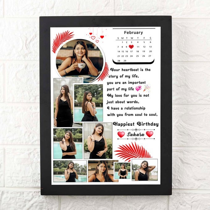 CUSTOMIZED BIRTHDAY PERSONALIZED PHOTO FRAME WITH PHOTO UPLOAD CUSTOMIZED WITH YOUR OWN PICTURE A3 12 X 18