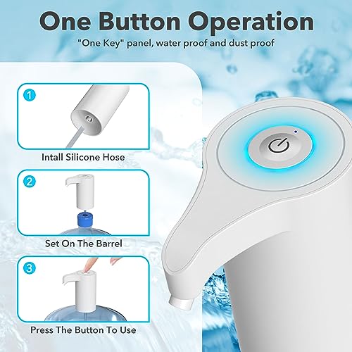 Msxcse Electric Water Bottle Pump, Water Bottle Dispenser,USB Charging Drinking Water Dispenser, Universal Water Pump for 5 Gallon Water Jugs Bottles, Portable Water Dispenser for Home Camping - Image 3