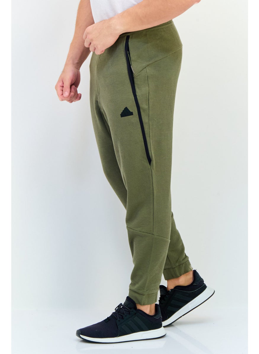 Adidas Men Sportswear Fit Outdoor Sweatpants, Olive  - Image 2