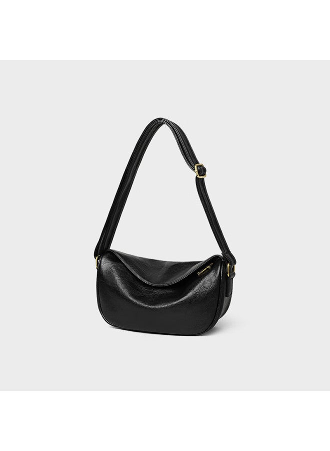 Viney Leather Handbag, Women's Luxury Dumpling Bag, Light Luxury Crossbody Shoulder Bag, Birthday And New Year Gift For Girlfriend - Image 2