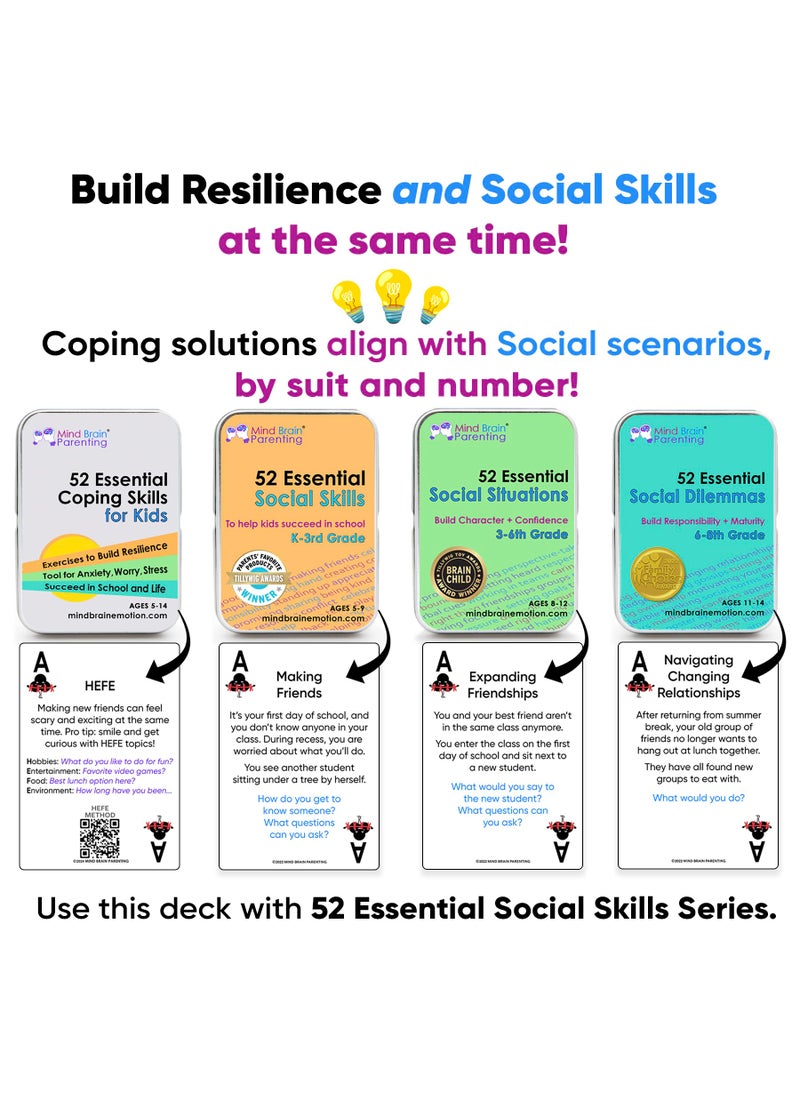 Mind Brain Emotion 52 Essential Social Situations - Social Skills Activities for Kids (3-6th Grade) - Social Emotional Learning & Growth Mindset for Family, Classroom, Counseling - Conversation Card Games for Kids 8-12  - Image 5