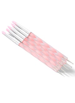 Semme Dualended Carving Sculptur Pen Set Silicone Head Dotting Pen Manicure Nail Art Tool 5pcs 