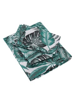 Home-Tex Design 3 Piece Hometex Design 100% Cotton King Size Printed Flat Sheet Set BANANA PALM - 1 Flat Sheet (240x260 cm) + 2 Pillow Covers (50x80 cm)  - Image 3