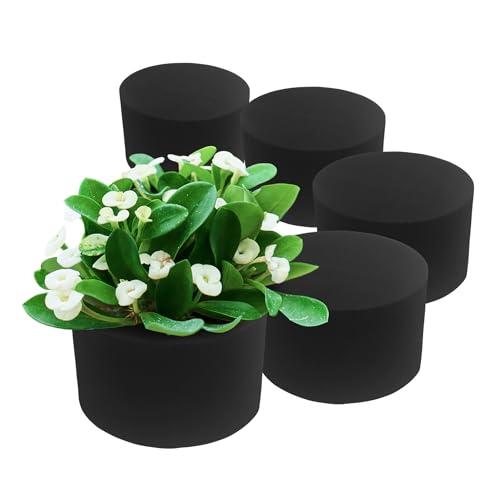 XCEL Floral Foam Blocks - Reusable, Weather Resistant Foam - Perfect for Fresh & Artificial Flower Arrangements, Crafts, Planter Boxes, Home Decor & More - 6-Pk, Black (5” x 3”, Round) - Image 1