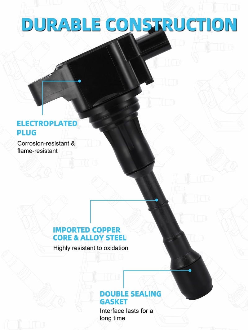 TAUTOY UF617 Ignition Coil Pack Spark Plug (3.7L) 6 PCS For INFINITI EX37 FX37 2013,FX50 5.0L G37 2009-2013,M37 2011-2013,Q60 2014-2015,Q70 QX50 QX70 2014-2016,QX70 5.0L 2014,For Nissan 370Z 2009-2019 - Image 3