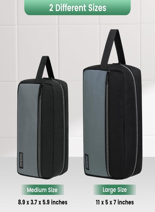 Carbrea Travel Toiletry Bag - Small Travel Bag for Toiletries, Accessories, Gifts, Black, Medium - Image 2