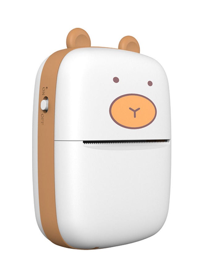 NIBEMINENT Portable USB Pocket Thermal Photo Printer White/Brown  - Image 4