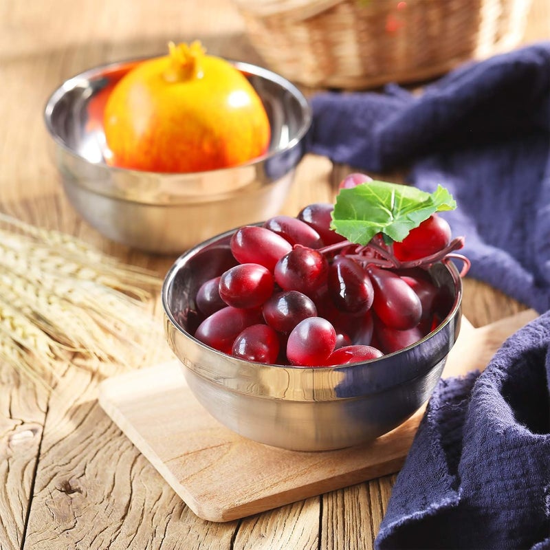 SATINIOR 6 Pack Stainless Steel Bowls for Kids and Adults Stainless Steel Cereal Bowls Doublewalled Insulated Bowl Metal Snack Bowl15 oz - Image 4