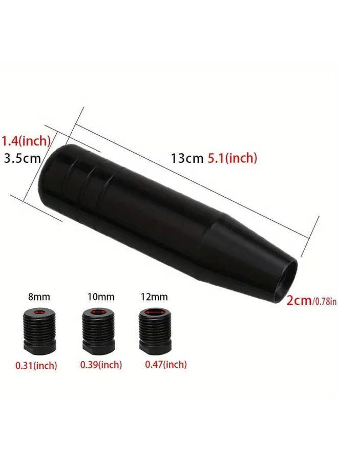 5 12 Inch Dazzling Aluminum Extended Shift Knob Handle 4Pcs For MT Manual Gear Lever - Image 2