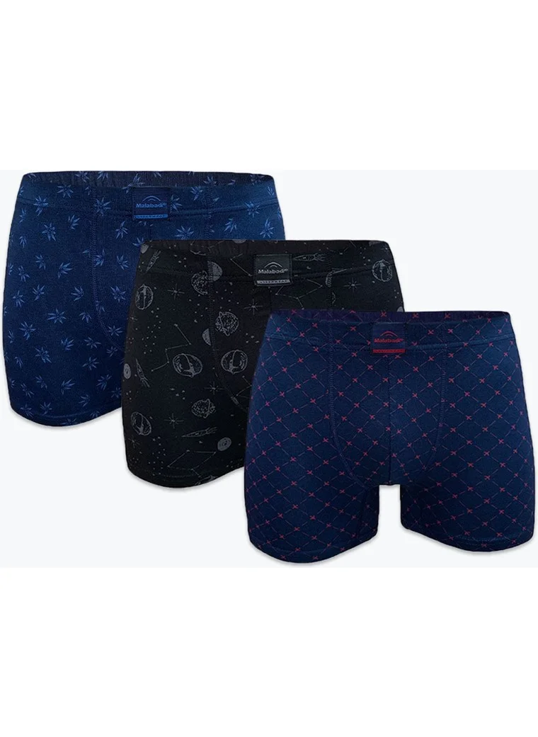 مالابادي Men's Patterned 3-Pack Modal Boxer 3M251