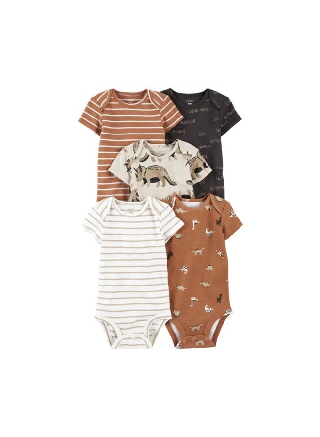 Baby Boys Girls Clothes Infant Romper Bodysuit One-Piece Funny Cute Outfit，5-Pack