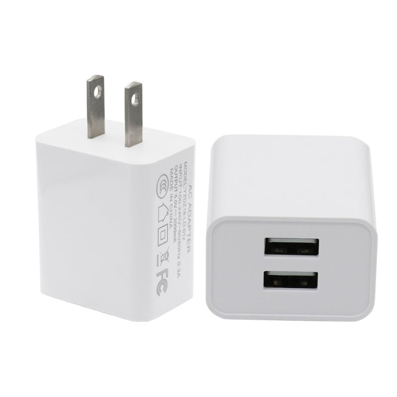 PDEEY Universal Wall Charger fit for Philips, Nicwell Water Flosser, Bitvae, 7AM2M Electric Toothbrush, Shaver Trimmer - Dual USB Port 5V Power Adapter White - Image 2