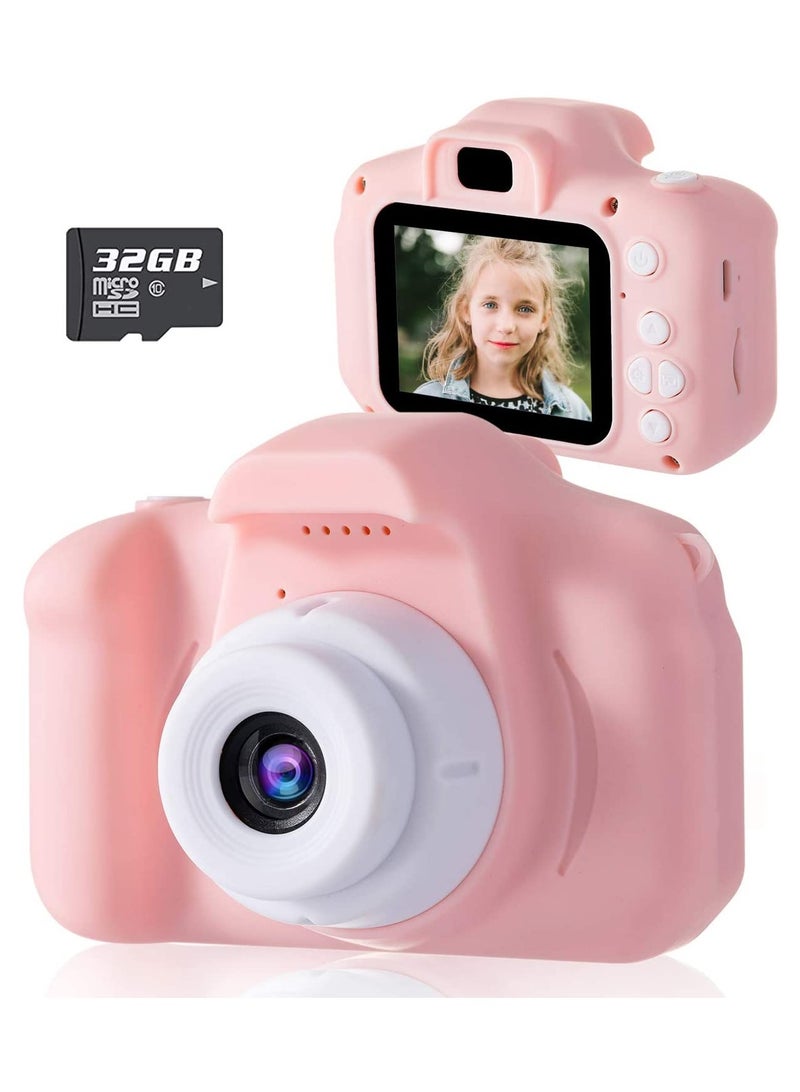 Generic Digital Video Camera Gifts for Boys and Girls, Toddler Video Recorder Mini Rechargeable and Shockproof Camera Creative DIY Camcorder for Children 3-8 Years Old(32GB SD Card Included) - Image 1