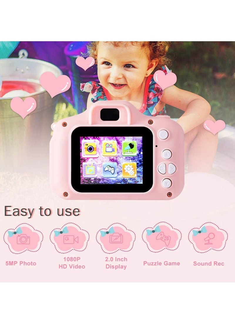 Generic Digital Video Camera Gifts for Boys and Girls, Toddler Video Recorder Mini Rechargeable and Shockproof Camera Creative DIY Camcorder for Children 3-8 Years Old(32GB SD Card Included) - Image 3