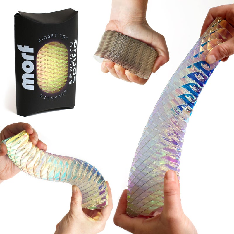 Morf Fidget Sensory Spring Unicorn 3D Slug Spring Toy for Kids Teens and Adults Stretchy Quiet Stress and Anxiety Relief Focus for Play School Work Gifts Great for Classroom Office - Image 3