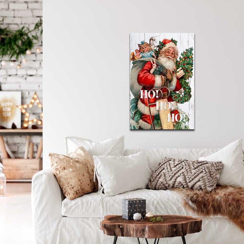 YOOOAHU Vintage Santa Claus Canvas Wall Art - Image 2