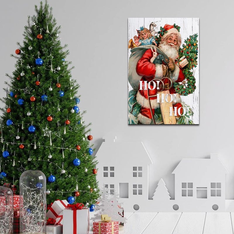 YOOOAHU Vintage Santa Claus Canvas Wall Art - Image 4