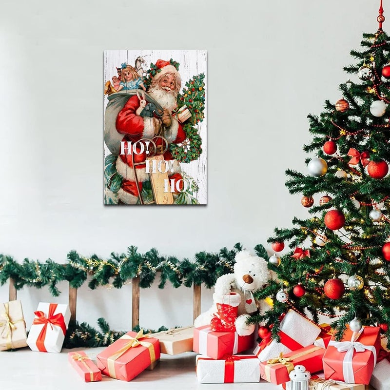 YOOOAHU Vintage Santa Claus Canvas Wall Art - Image 5
