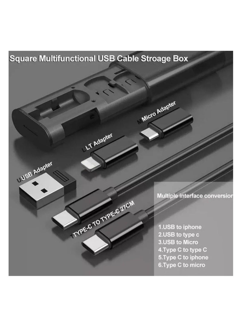 Generic A box and box for storing SIM cards and storage cards for travel, with an iPhone and Android cable and adapter  - Image 3