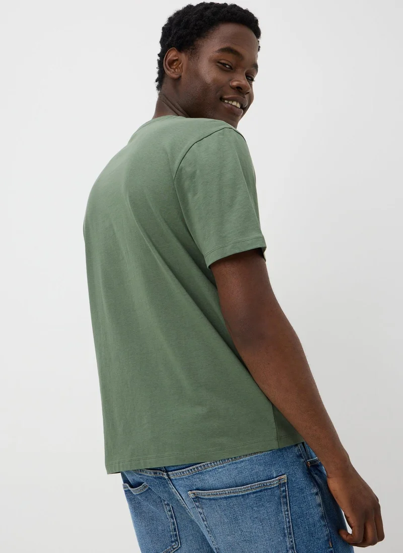 Matalan Khaki Sunset Printed T-Shirt