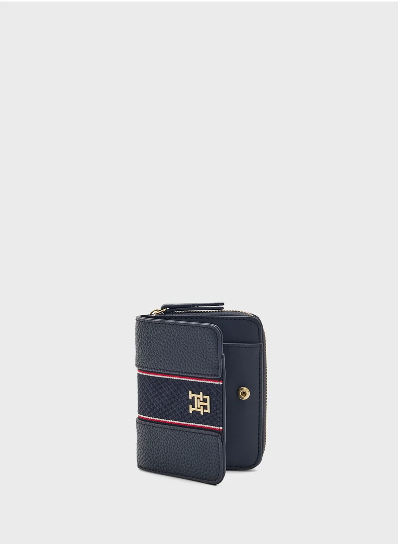تومي هيلفيغر Monogram Zip Over Wallet