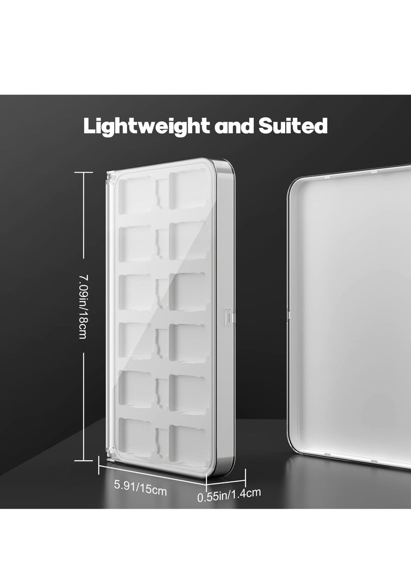 SYOSI - SYOSI Game Card Case Base Compatible for Nintendo Switch OLED, Clear Game Card Storage Case Mount for Nintendo Switch OLED With 12 Game Card Slots and 6 Micro SD Card Slots - Image 1