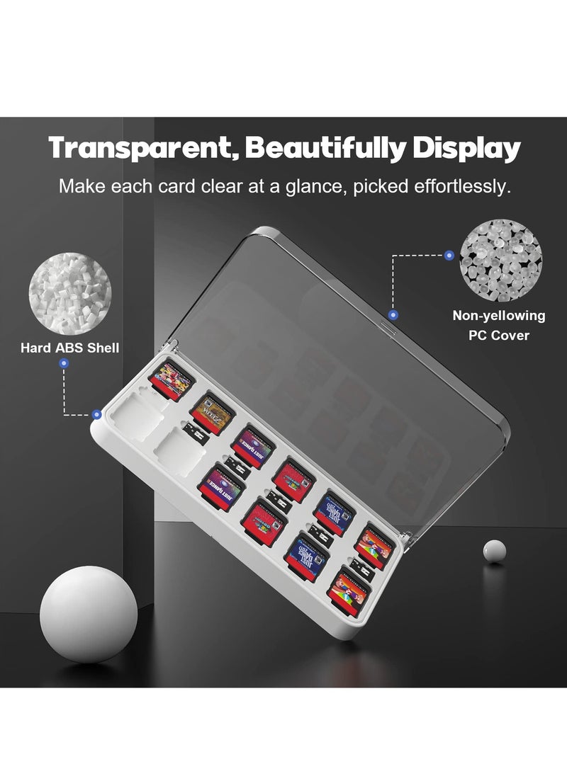 SYOSI - SYOSI Game Card Case Base Compatible for Nintendo Switch OLED, Clear Game Card Storage Case Mount for Nintendo Switch OLED With 12 Game Card Slots and 6 Micro SD Card Slots - Image 1