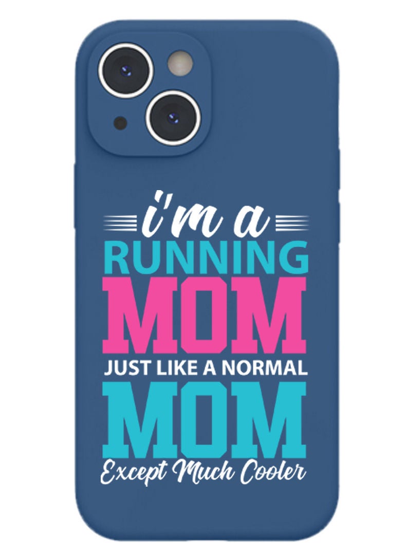 Theodor Protective Slim Fit Case Liquid Silicone Cover with Full Body Protection Anti-Scratch Shockproof Case For iPhone 13 Blue  - I am so glad you are my dad copy - Image 1