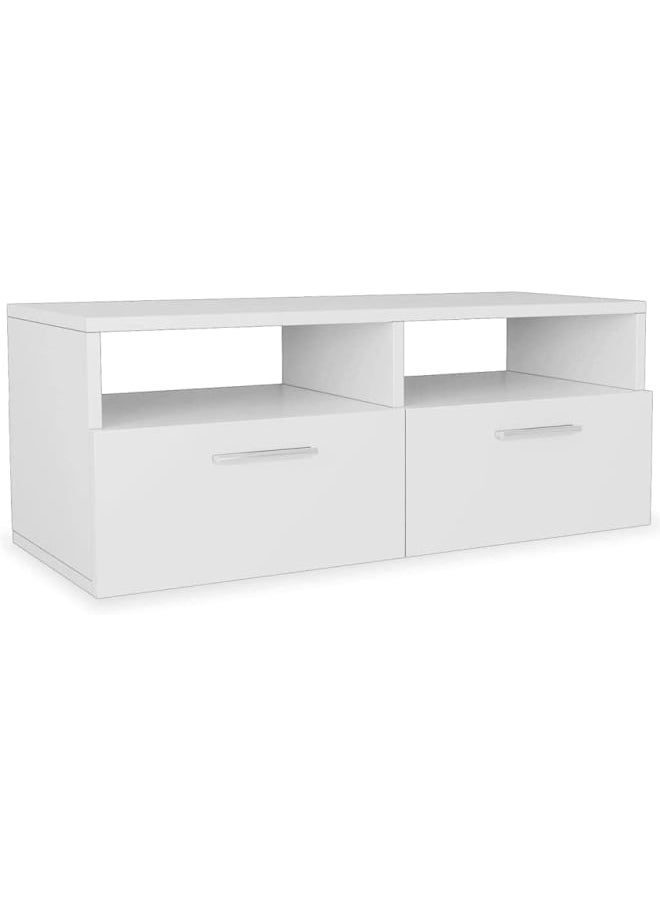 MODERN HOME Modern TV Unit – Stylish White TV Shelf, Perfect for Contemporary Homes.  - Image 3