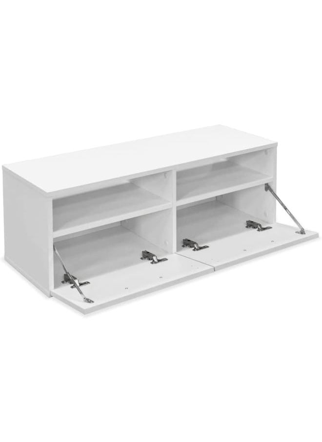 MODERN HOME Modern TV Unit – Stylish White TV Shelf, Perfect for Contemporary Homes.  - Image 2