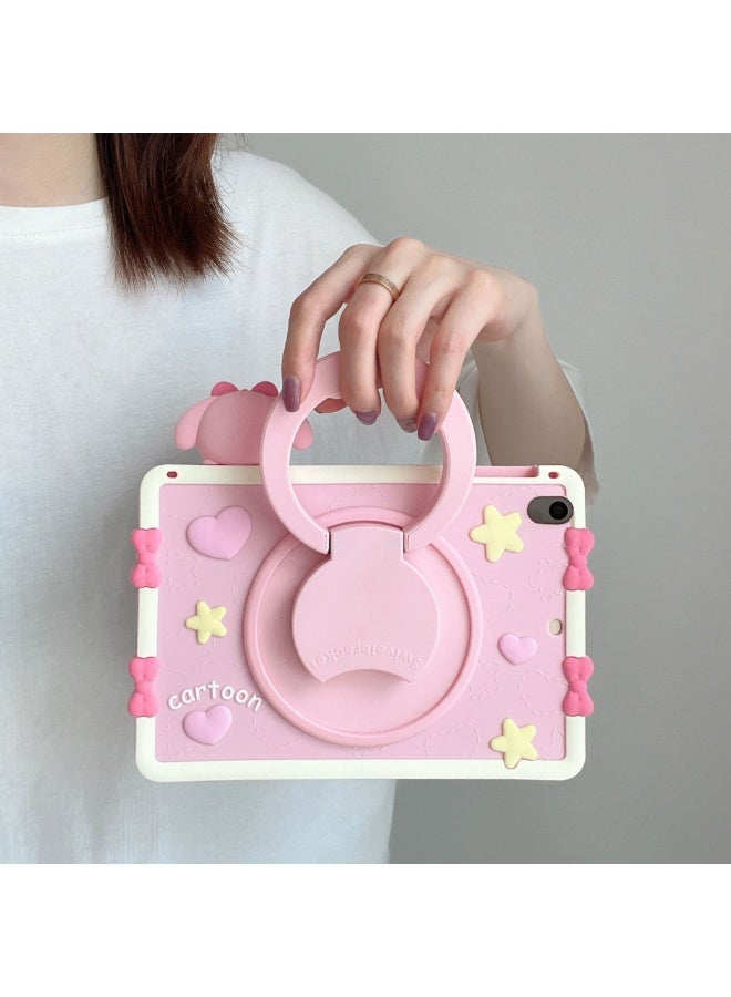 Cartoon protector for iPad 10.2 inch 7th 8th 9th generation(2019/2020/2021), with 360° Rotating Stand, Portable iPad protective Case, Cute Cartoon Shockproof Tablet Case with Stand, Cute iPad protector for Girl and kids - Image 4