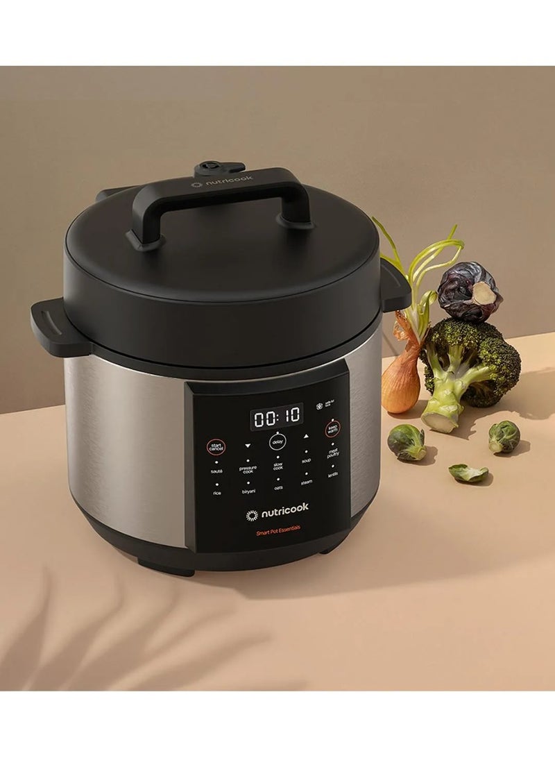 نيوتري كوك Nutricook Smart Pot Essentials 4L Electric Cooker – Multi-Functional, 900W Energy Efficient Instant Cooking with One-Touch Programs, Pressure Cooker, Rice, Slow Cook, Steam & More – Compact Design - Image 2