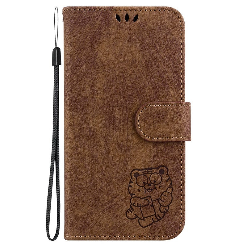 HuHa Case Cover For LG Velvet 4G / 5G / G9 Little Tiger Embossed Leather Phone Case(Brown) - Image 2