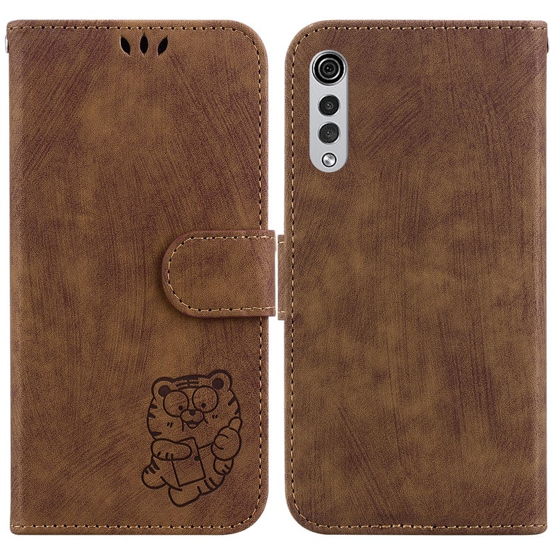 HuHa Case Cover For LG Velvet 4G / 5G / G9 Little Tiger Embossed Leather Phone Case(Brown) - Image 1