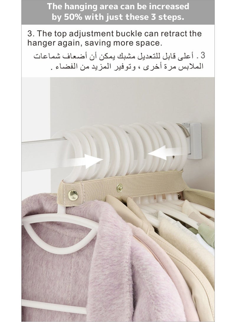 أوليس فيرس  2 حزمة ملابس تخزين لوحة  لا طي ، 50٪ مساحة أكثر ، خالية من الرائحة ، مقاومة للغبار ، حليب البريكوت 90 × 58 سم  منظم الخزانة - Image 5