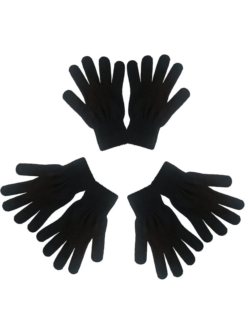 3 Pairs Home Cleaning Glove Black Garden Safety Universal Working Gloves Durable Work Gloves for Gardening Repairs Construction and DIY Projects
