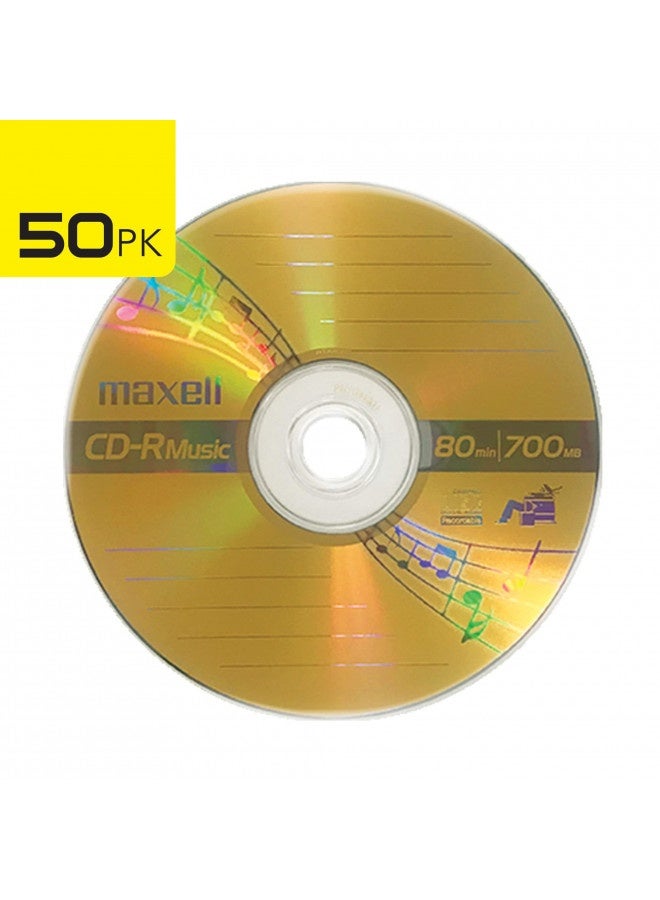 Maxell Maxell Cd-R Music Spindle, Audio Only, Blank Media, 50-Pack(625156) - Image 1