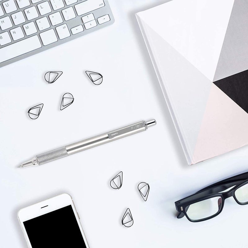 Zebra Pen Zebra F-701 Metal Pen - Ballpoint Fine Point Stainless Steel - 0.8mm - Black Ink - Retractable Zebra Pens with 2 Black Ink Refills - Image 5